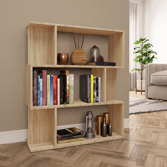 Bokhylle Sonoma Eik Romdeler 80x24x96 cm