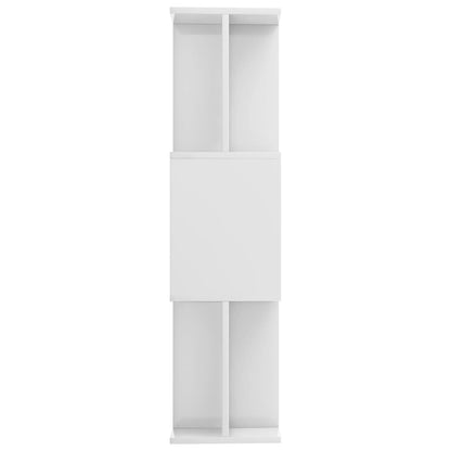 Bokhylle Høyglans Hvit Romdeler 80x24x96 cm