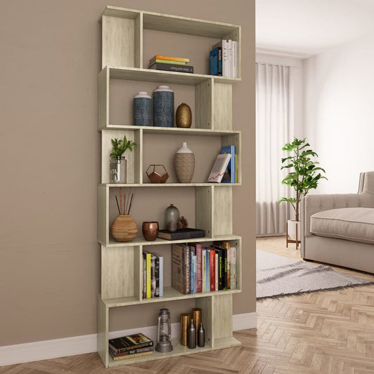Bokhylle Sonoma Eik Romdeler 80x24x192 cm