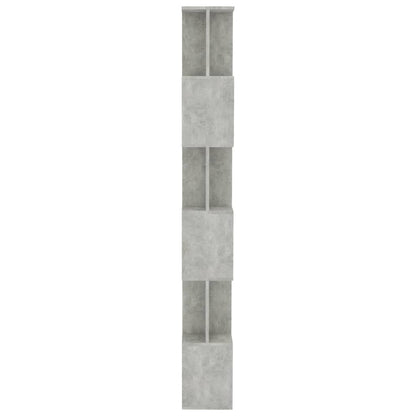 Bokhylle/Romdeler betonggrå 80x24x192 cm konstruert tre