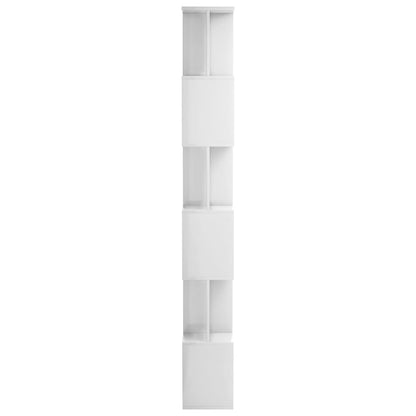 Bokhylle Høyglans Hvit Romdeler 80x24x192 cm