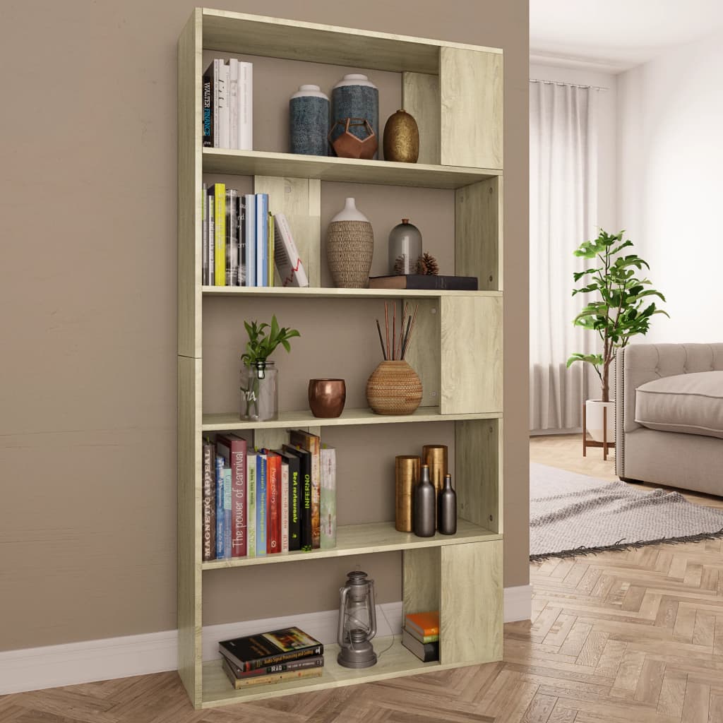 Bokhylle Sonoma Eik Romdeler 80x24x159 cm