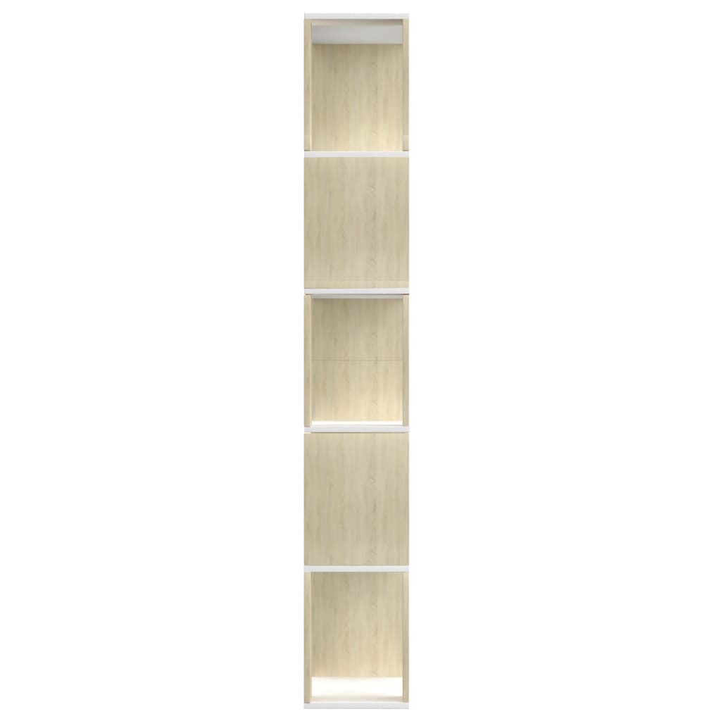 Bokhylle Hvit Romdeler 80x24x159 cm