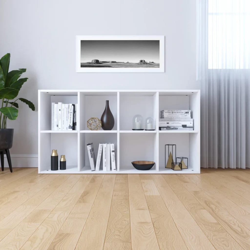 Bokhylle Hvit 66x30x130 cm