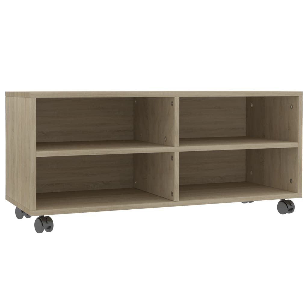 TV-Møbel Sonoma Eik Tv-benk med hjul 90x35x35 cm