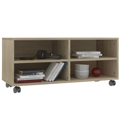 TV-Møbel Sonoma Eik Tv-benk med hjul 90x35x35 cm