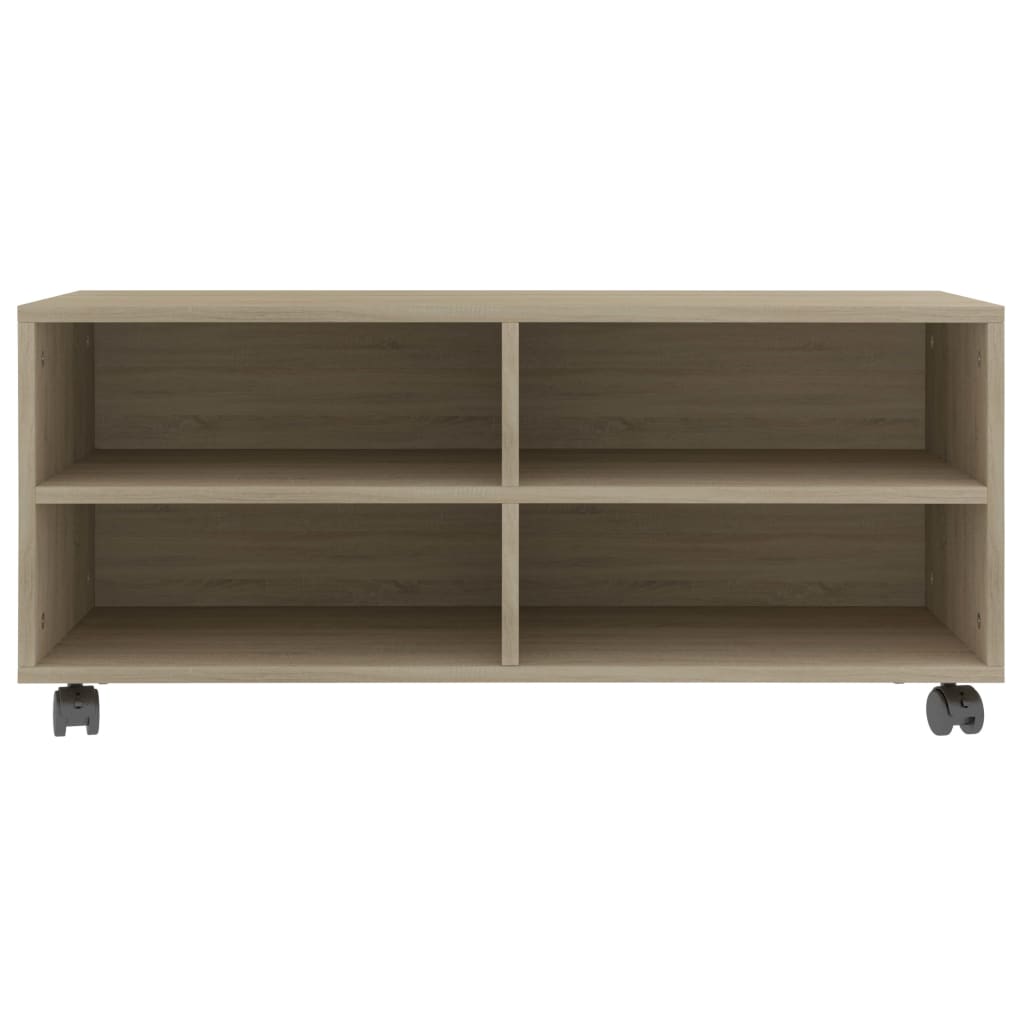 TV-Møbel Sonoma Eik Tv-benk med hjul 90x35x35 cm
