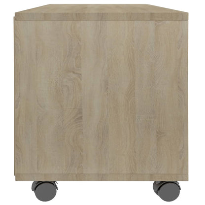 TV-Møbel Sonoma Eik Tv-benk med hjul 90x35x35 cm
