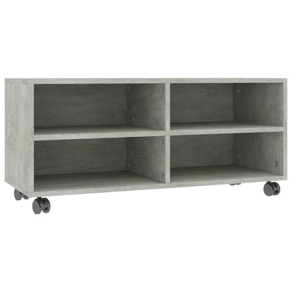 TV-Møbel Betonggrå Tv-benk med hjul 90x35x35 cm