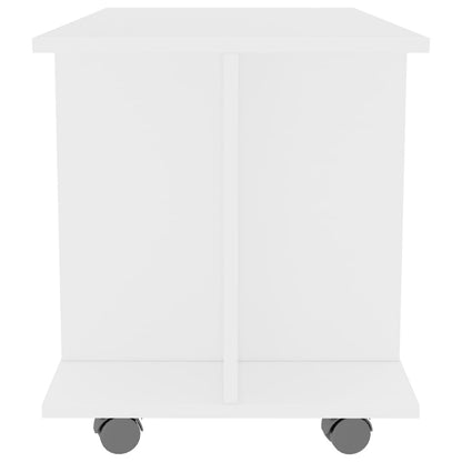 TV-Møbel Hvit Tv-benk med hjul 80x40x45 cm