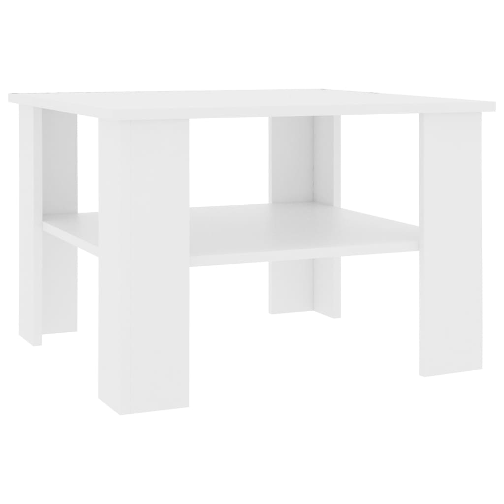Salongbord Sofabord Hvit 60x60x42 cm
