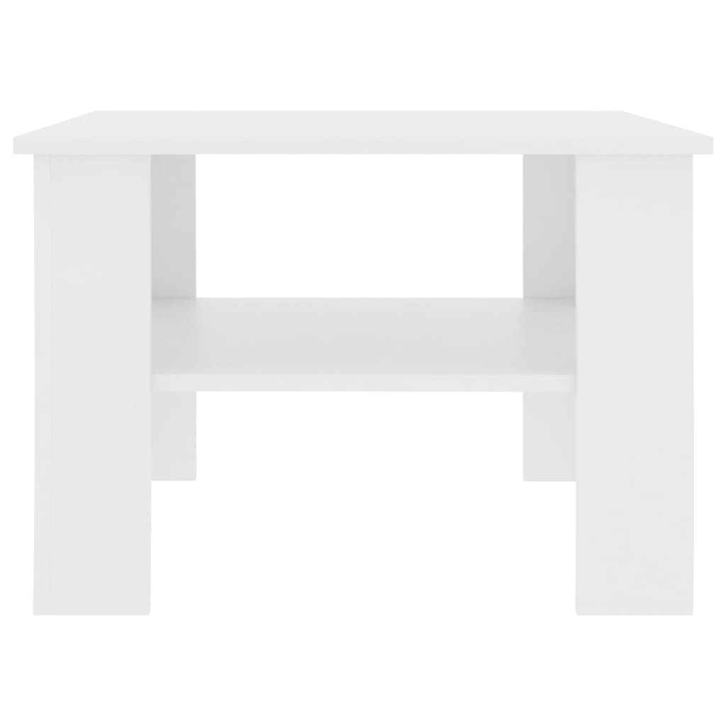 Salongbord Sofabord Hvit 60x60x42 cm