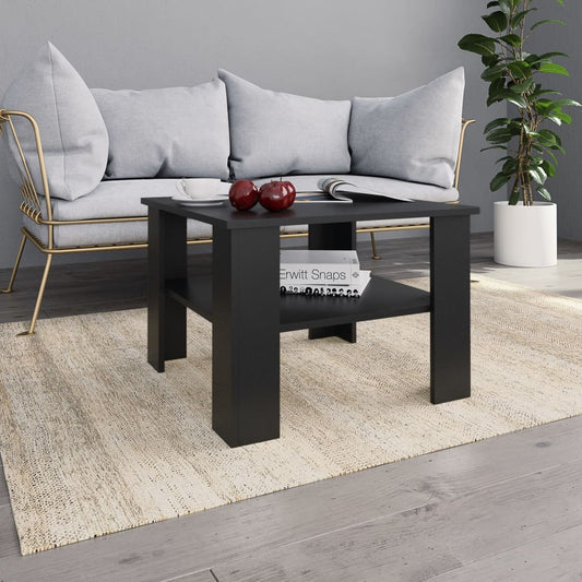 Salongbord Sofabord Svart 60x60x42 cm
