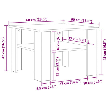 Salongbord Sofabord Sonoma Eik 60x60x42 cm