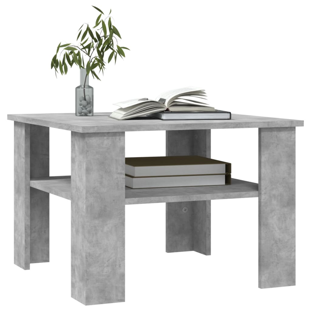 Salongbord Sofabord Betonggrå 60x60x42 cm