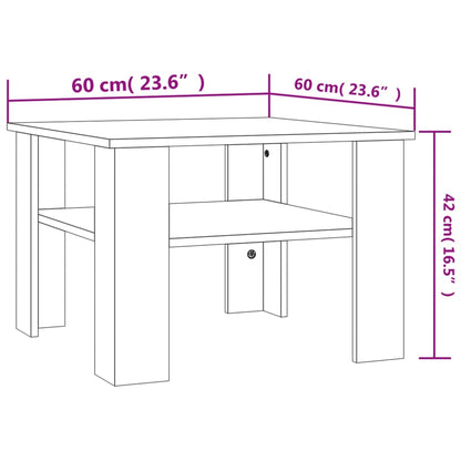 Salongbord Sofabord Betonggrå 60x60x42 cm