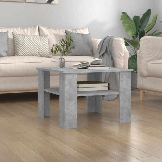 Salongbord Sofabord Betonggrå 60x60x42 cm