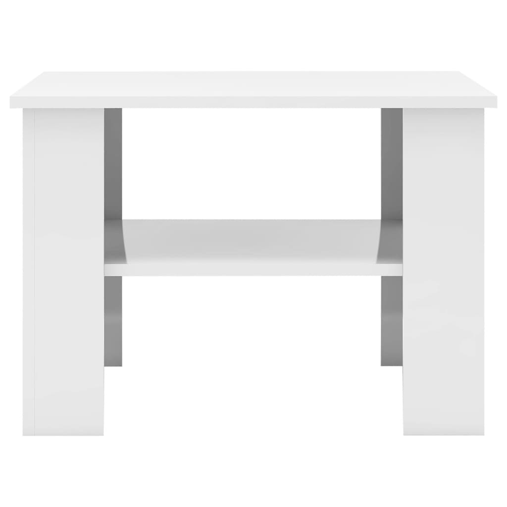 Salongbord Sofabord Høyglans Hvit 60x60x42 cm