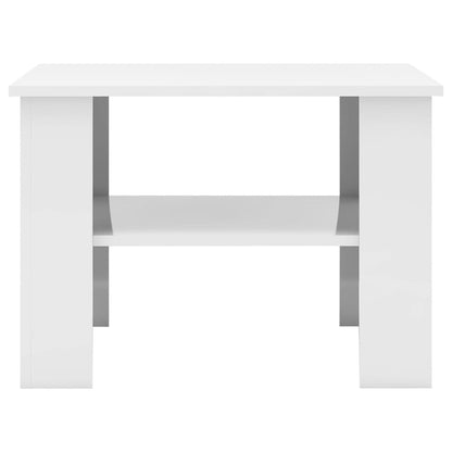 Salongbord Sofabord Høyglans Hvit 60x60x42 cm