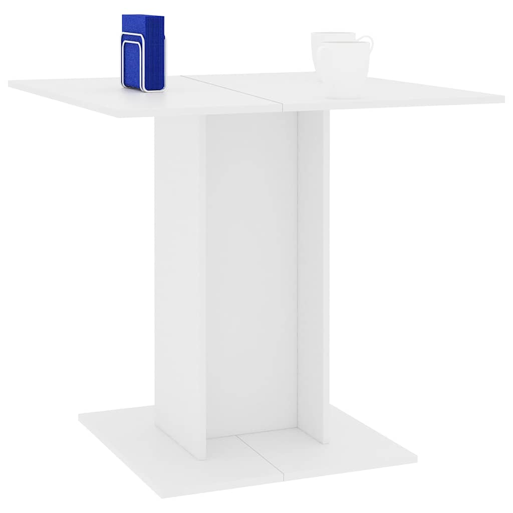 Spisebord Kjøkkenbord Hvit 80x80x75 cm