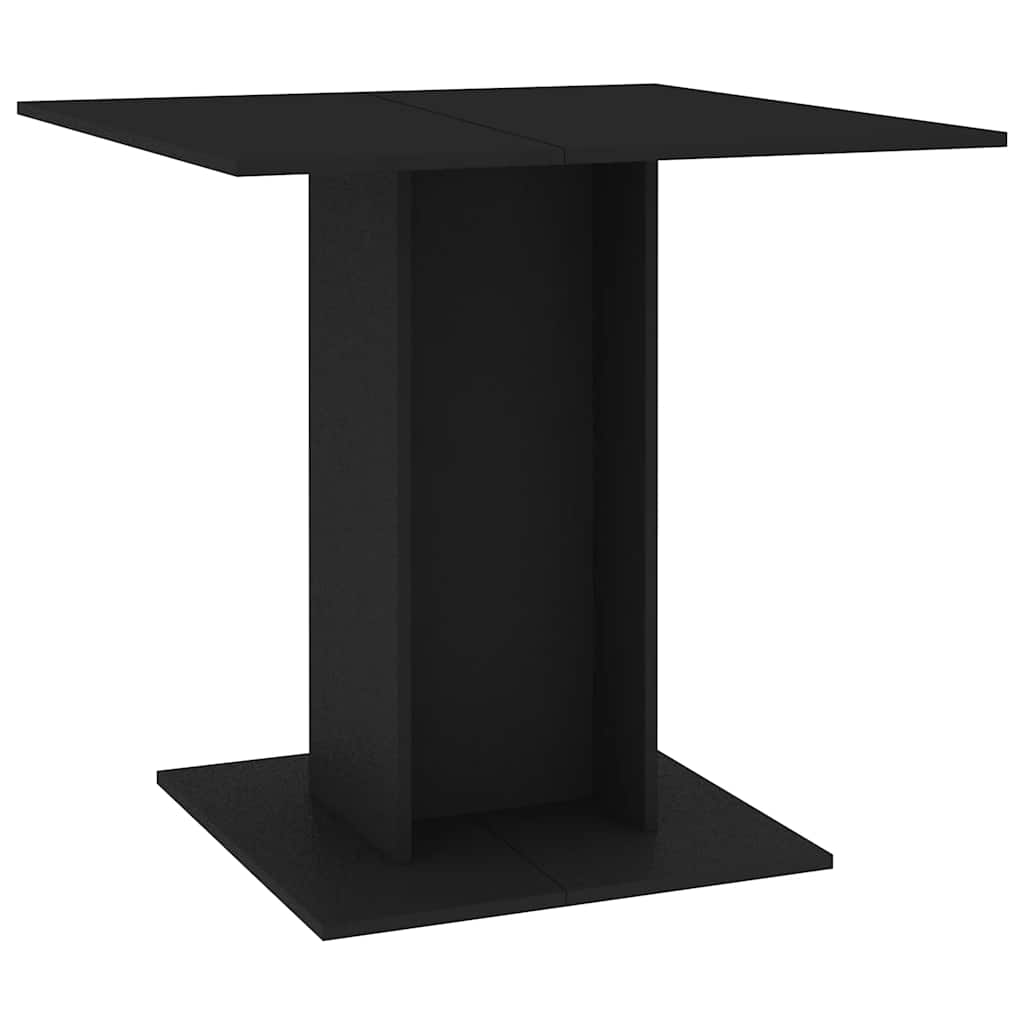 Spisebord Kjøkkenbord Svart 80x80x75 cm