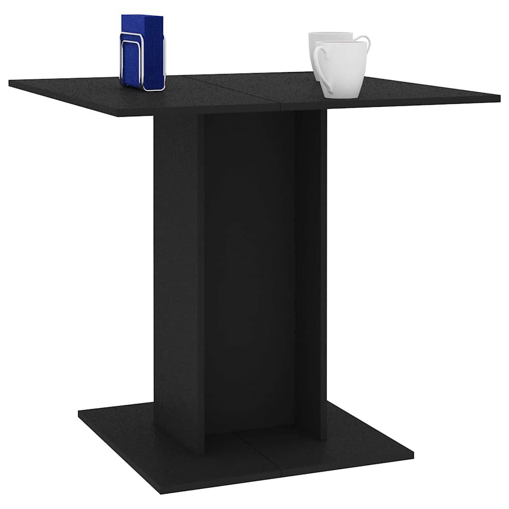 Spisebord Kjøkkenbord Svart 80x80x75 cm