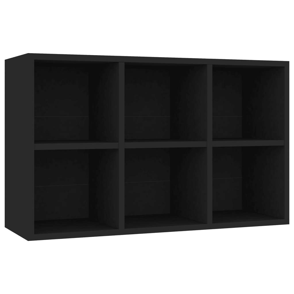 Bokhylle Svart 66x30x98 cm