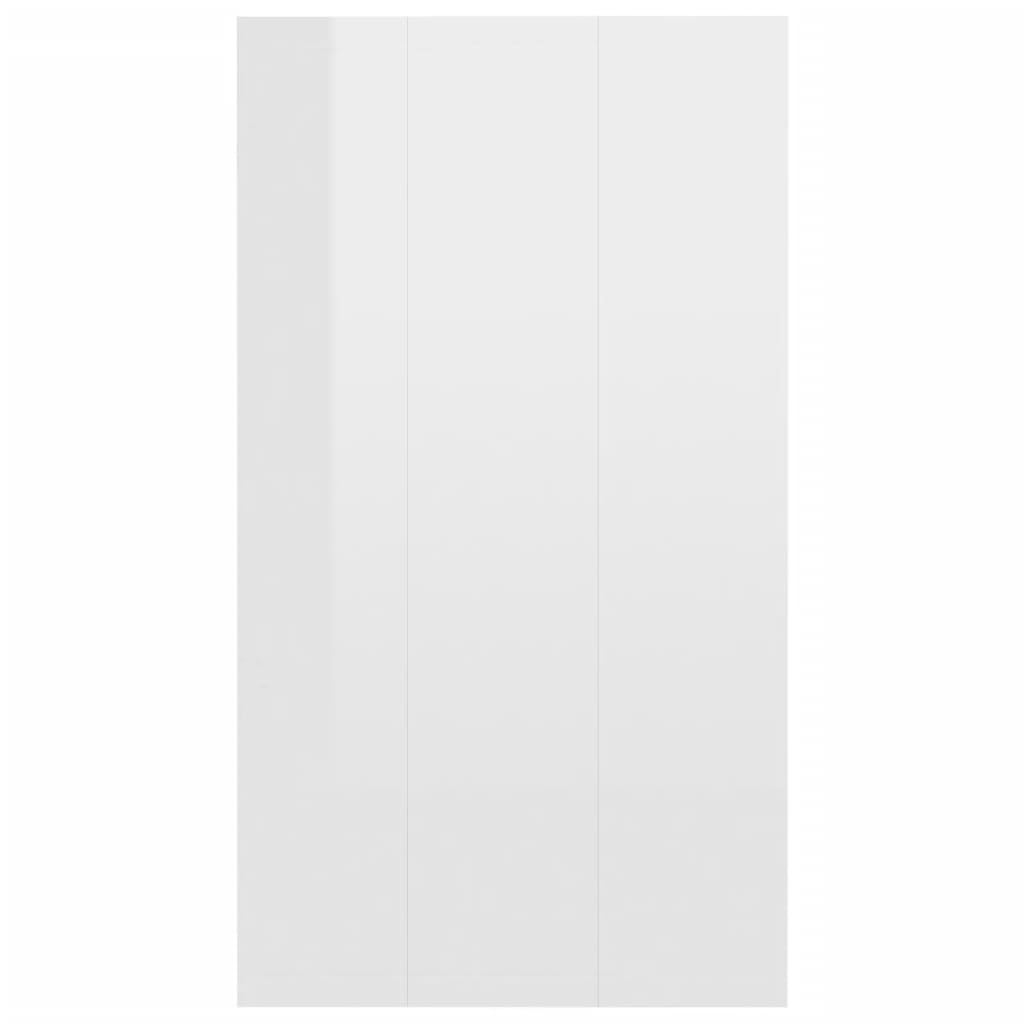 Bokhylle Høyglans Hvit 66x30x98 cm