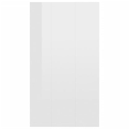 Bokhylle Høyglans Hvit 66x30x98 cm