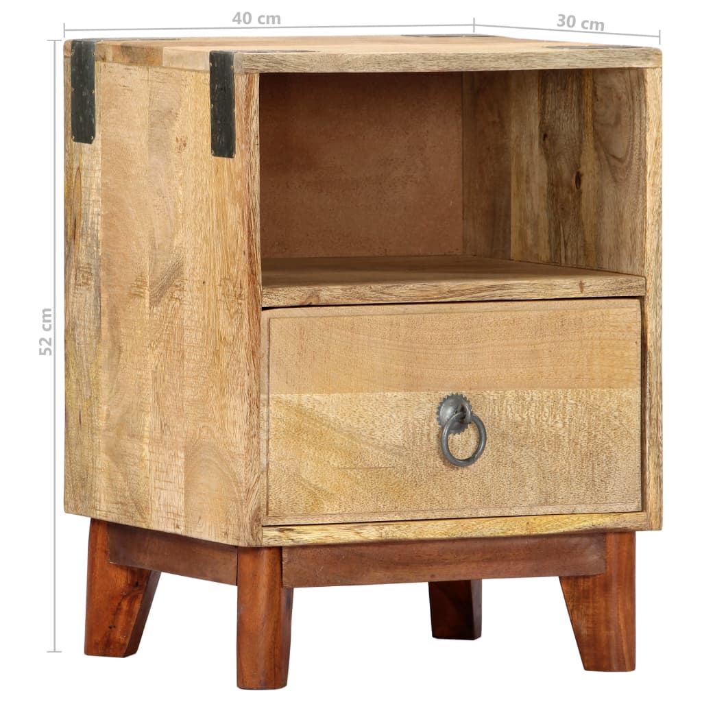 Nattbord Sengbord Tre heltre mangotre 40x30x52 cm
