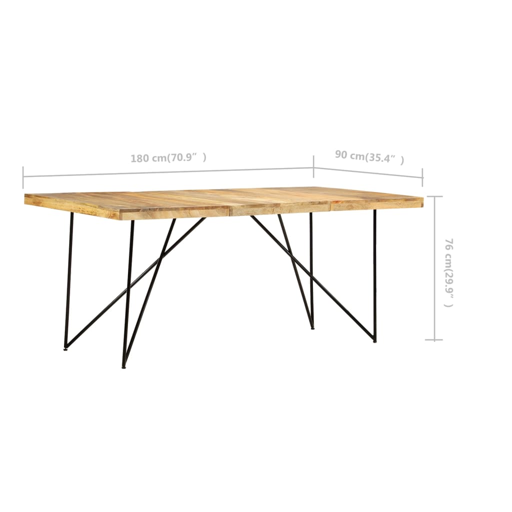 Spisebord Kjøkkenbord Tre 180x90x76 cm heltre mango