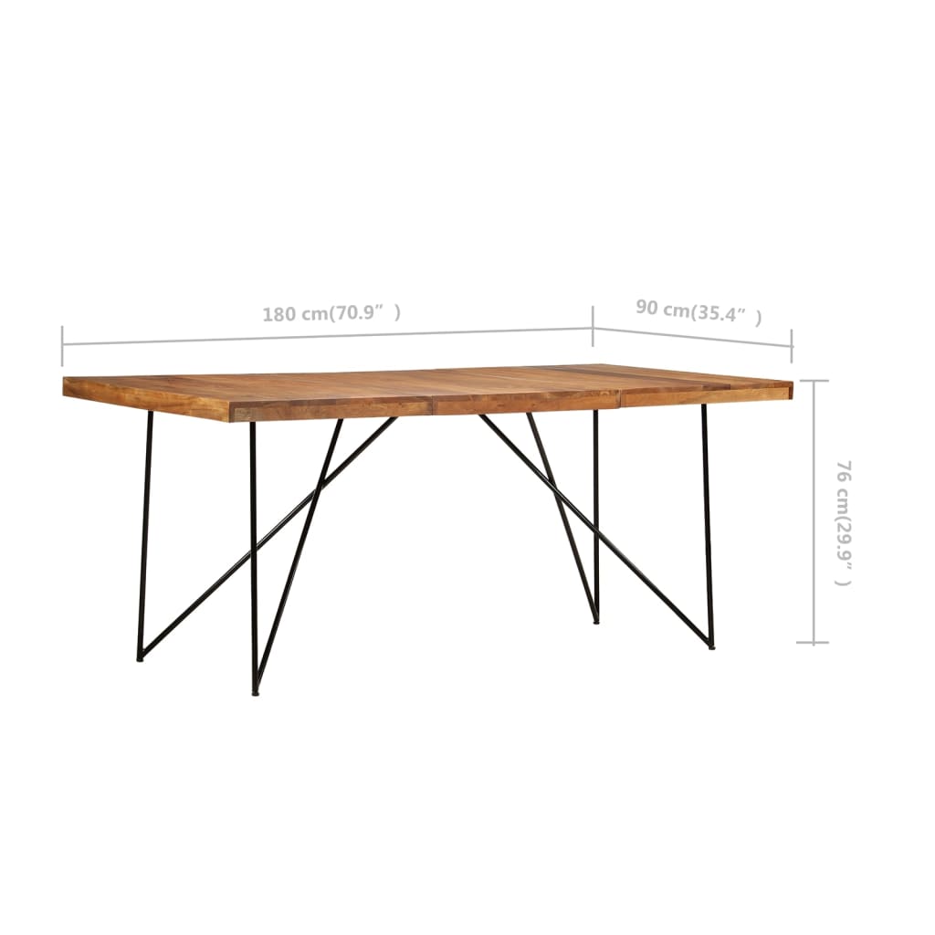 Spisebord Kjøkkenbord Tre 180x90x76 cm heltre akasie