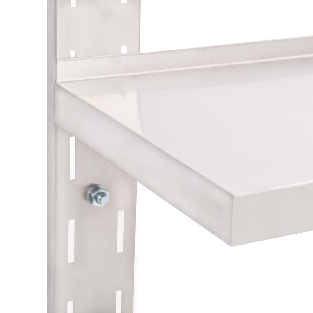 Vegghylle DIV. Flytende vegghylle 2 nivåer rustfritt stål 150x30 cm