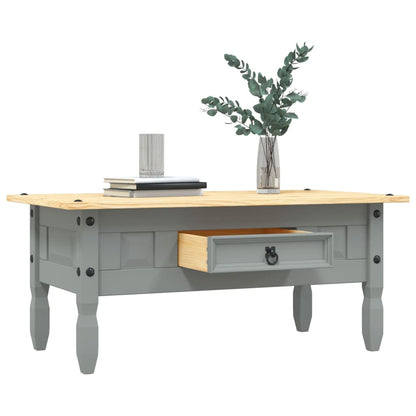 Salongbord Sofabord Grå meksikansk Corona-stil furu 100x55x44 cm