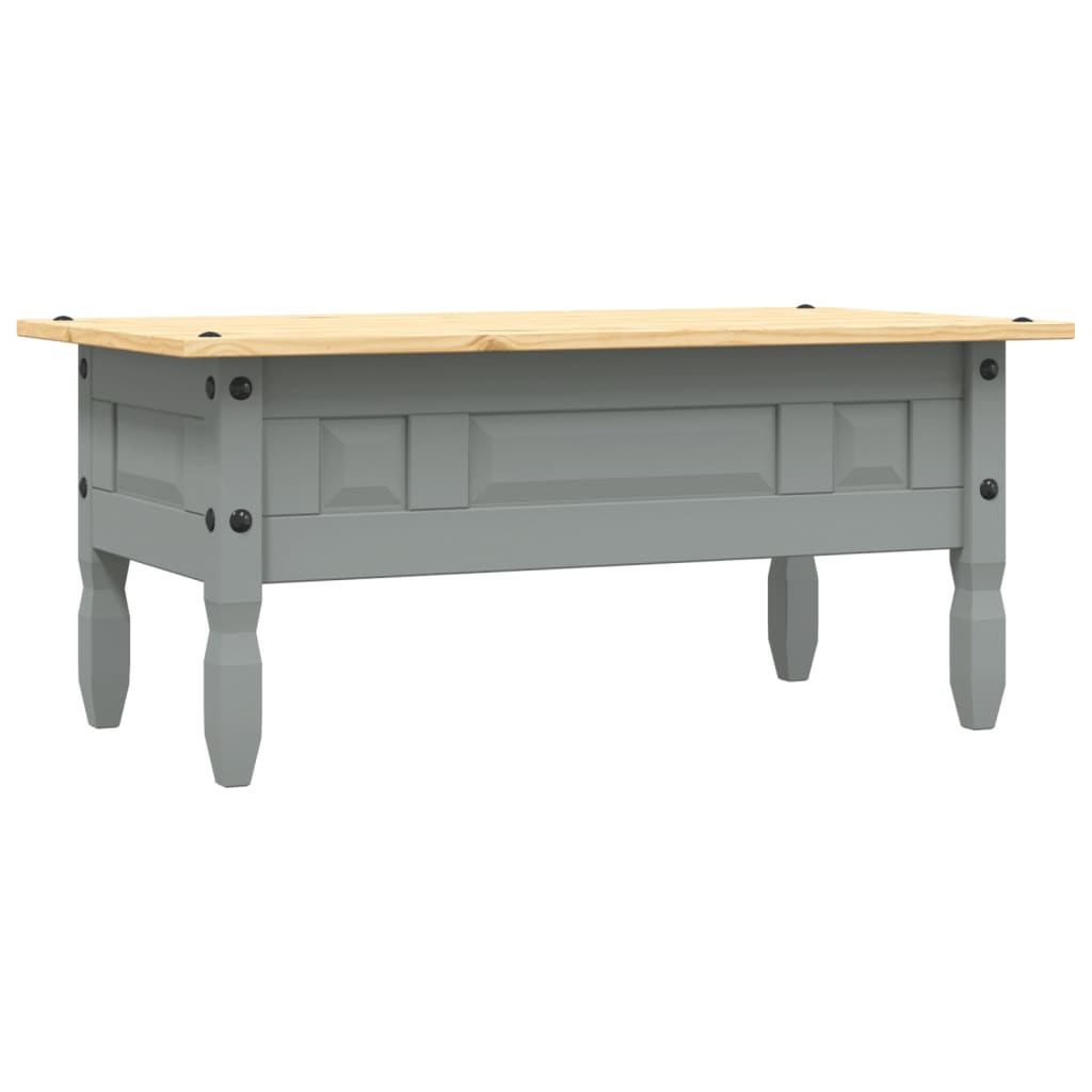 Salongbord Sofabord Grå meksikansk Corona-stil furu 100x55x44 cm