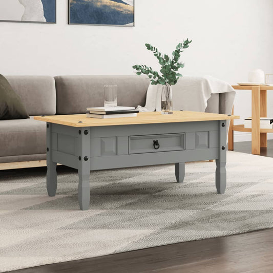 Salongbord Sofabord Grå meksikansk Corona-stil furu 100x55x44 cm