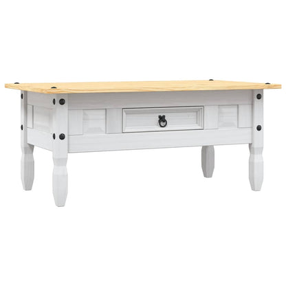 Salongbord Sofabord Hvit meksikansk Corona-stil furu 100x55x44 cm