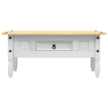 Salongbord Sofabord Hvit meksikansk Corona-stil furu 100x55x44 cm