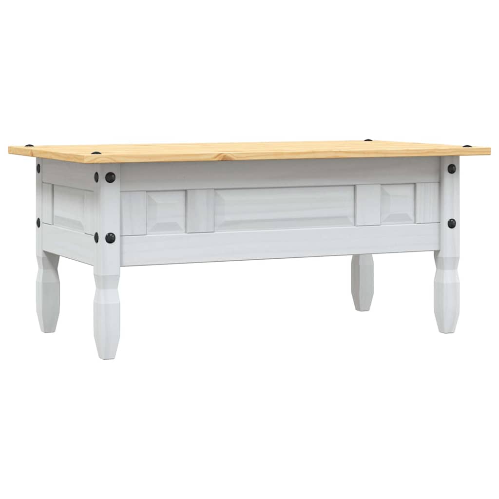 Salongbord Sofabord Hvit meksikansk Corona-stil furu 100x55x44 cm