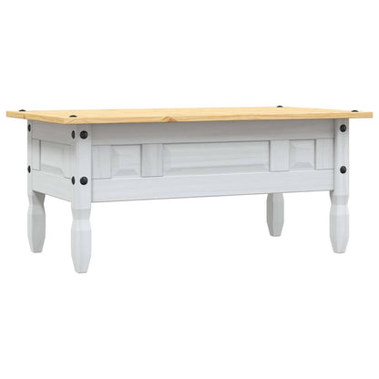 Salongbord Sofabord Hvit meksikansk Corona-stil furu 100x55x44 cm