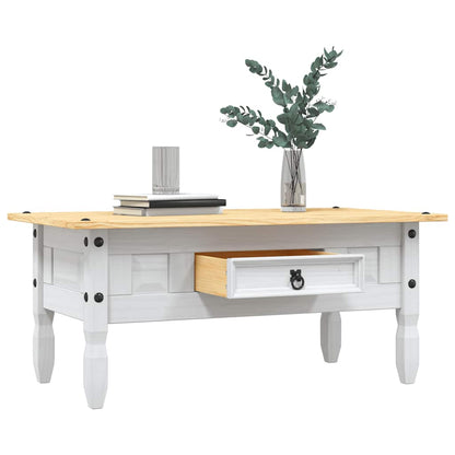 Salongbord Sofabord Hvit meksikansk Corona-stil furu 100x55x44 cm