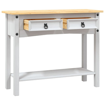 Avlastningsbord Konsollbord Hvit meksikansk Corona-stil furu 90x34,5x73 cm