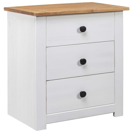 Nattbord Sengbord Hvit 46x40x57 cm furu Panama Range