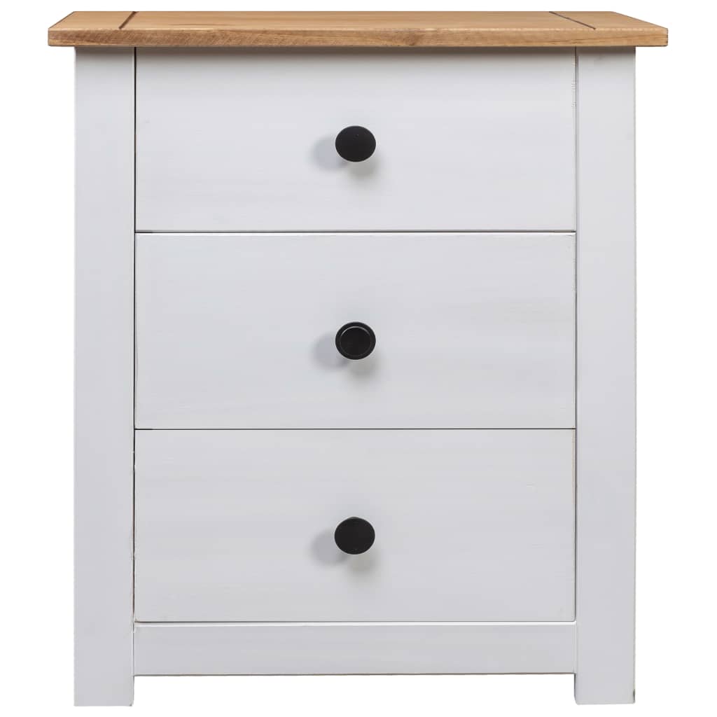 Nattbord Sengbord Hvit 46x40x57 cm furu Panama Range