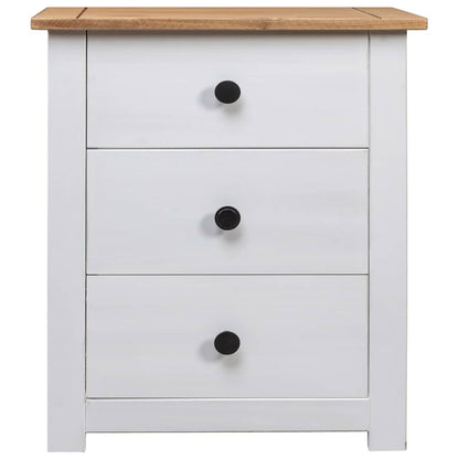 Nattbord Sengbord Hvit 46x40x57 cm furu Panama Range