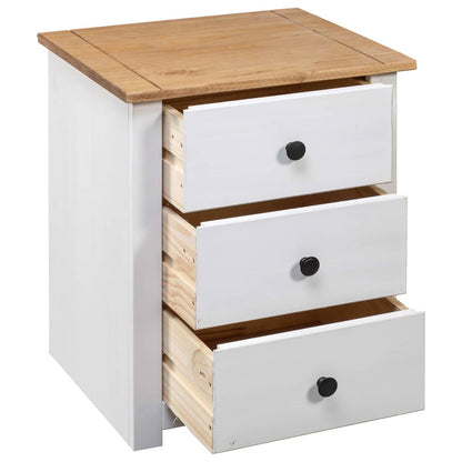 Nattbord Sengbord Hvit 46x40x57 cm furu Panama Range