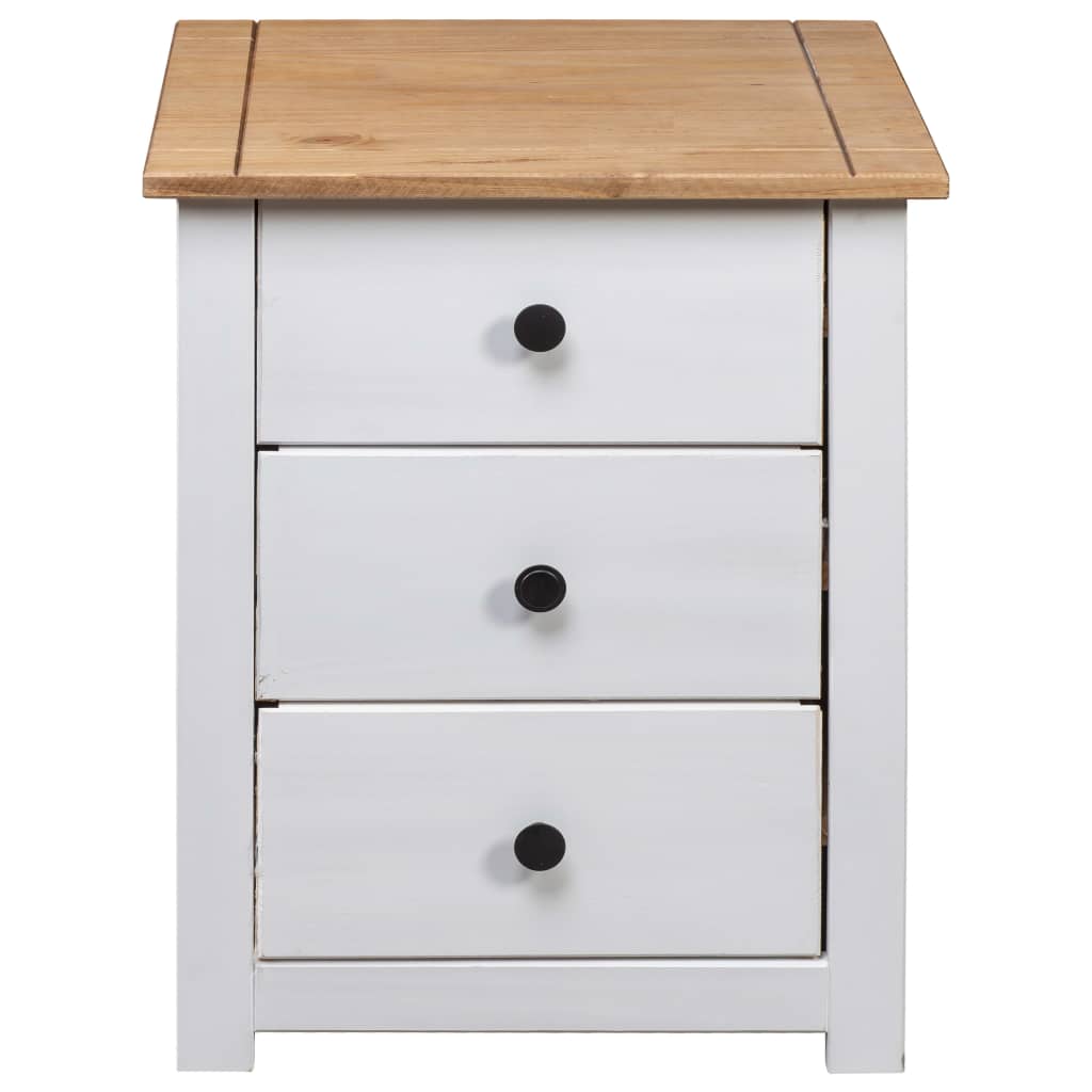 Nattbord Sengbord Hvit 46x40x57 cm furu Panama Range