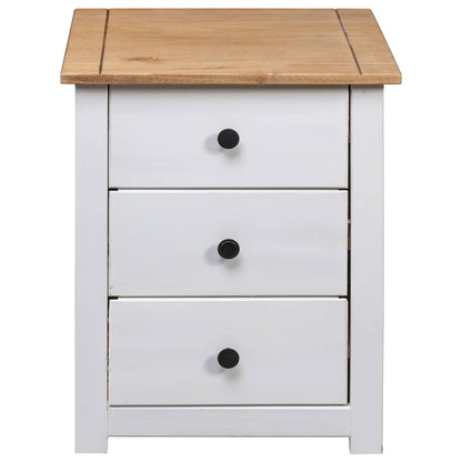 Nattbord Sengbord Hvit 46x40x57 cm furu Panama Range