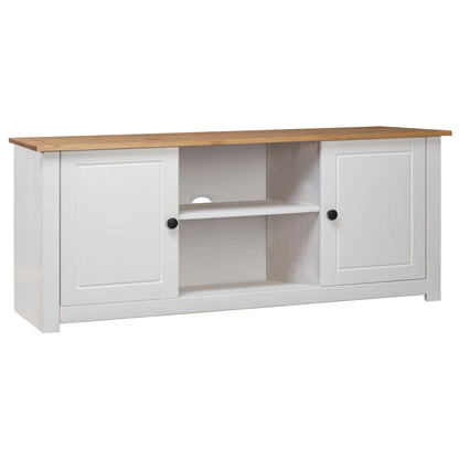 TV-Møbel Hvit TV-benk 120x40x50 cm heltre furu Panama Range