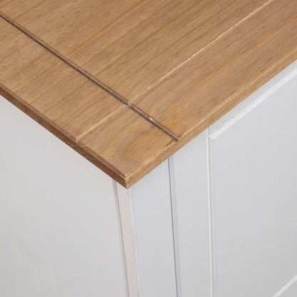 TV-Møbel Hvit TV-benk 120x40x50 cm heltre furu Panama Range